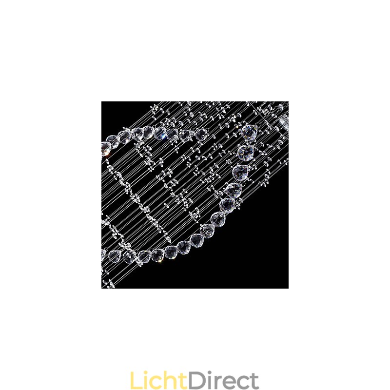 Plafond Kristallen Hanglampen 13 Lampen Moderne Zilveren Luifel Transparante K9 Kristallen Armaturen