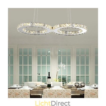 Moderne hanglamp van kristalchroommetaal Moderne hanglamp van kristalchroommetaal