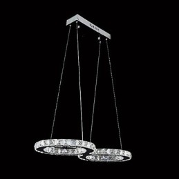 Moderne hanglamp van kristalchroommetaal