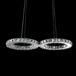 Moderne hanglamp van kristalchroommetaal