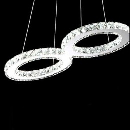 Moderne hanglamp van kristalchroommetaal