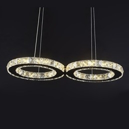 Moderne hanglamp van kristalchroommetaal