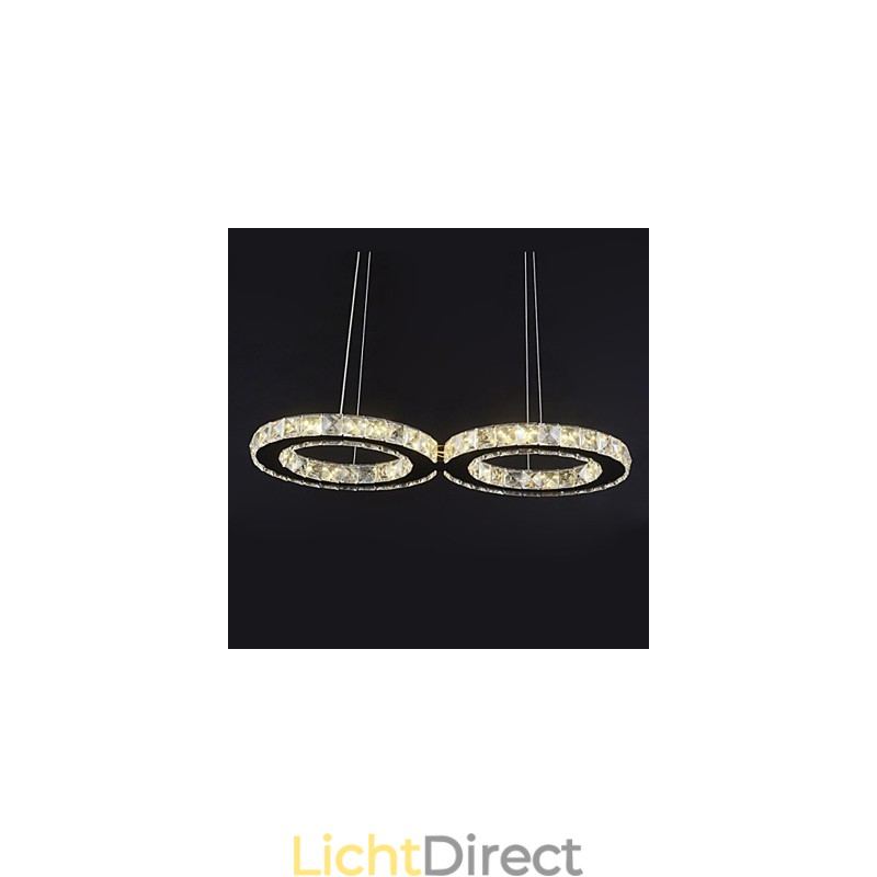 Moderne hanglamp van kristalchroommetaal
