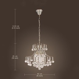 Hanglamp Luxe Moderne Kristal Woonkamer 6 Lampen
