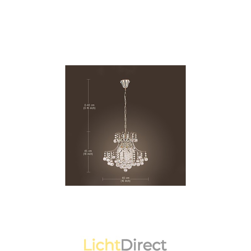 Hanglamp Luxe Moderne Kristal Woonkamer 6 Lampen