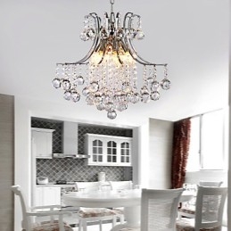 Hanglamp Luxe Moderne Kristal Woonkamer 6 Lampen