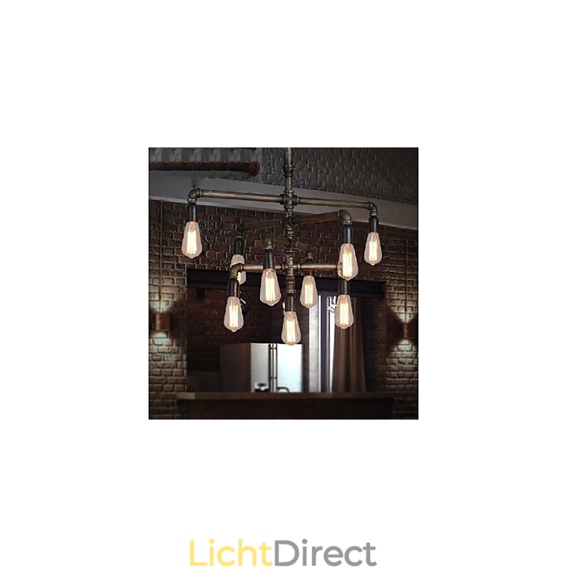 Traditionele klassieke vintage retro lantaarn land schilderij metalen hanglamp