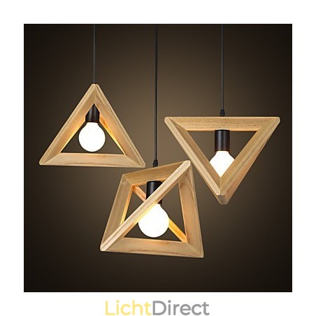Europese stijl creatieve landelijke restauratie van oude gebruiken driehoekige houten doos hanglamp Europese stijl creatieve landelijke restauratie van oude gebruiken driehoekige houten doos hanglamp