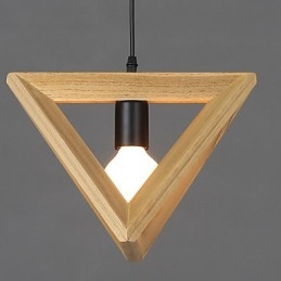 Europese stijl creatieve landelijke restauratie van oude gebruiken driehoekige houten doos hanglamp