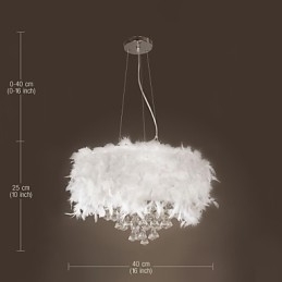 Moderne eigentijdse Drum Crystal Mini-stijl gegalvaniseerde hanglamp