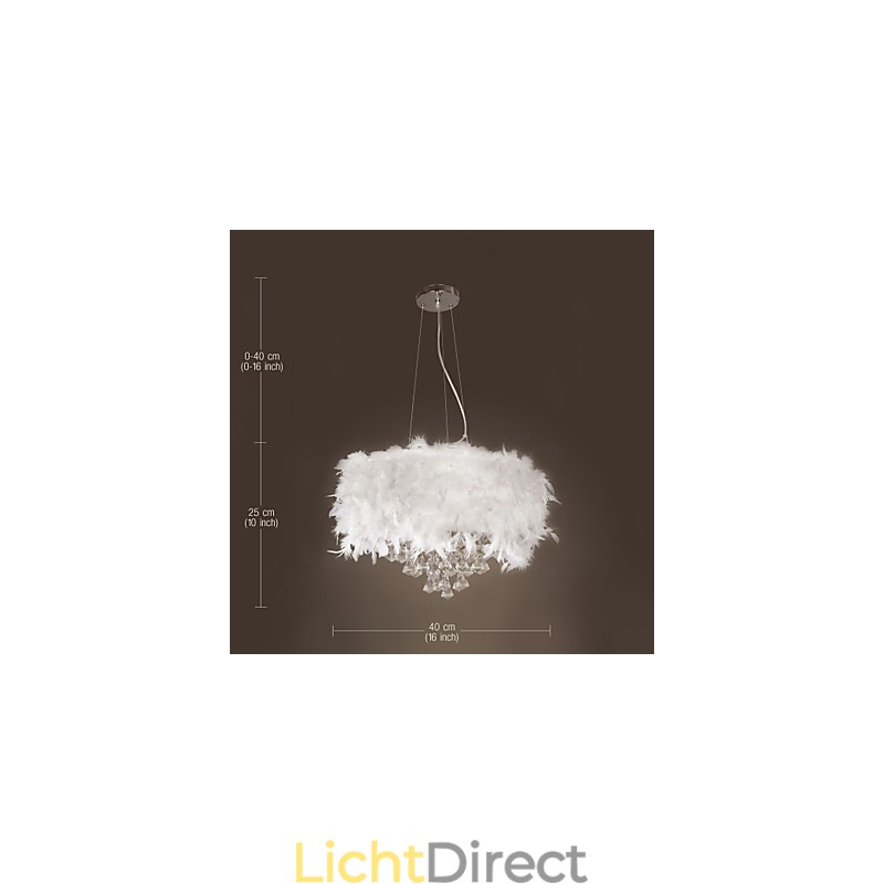 Moderne eigentijdse Drum Crystal Mini-stijl gegalvaniseerde hanglamp