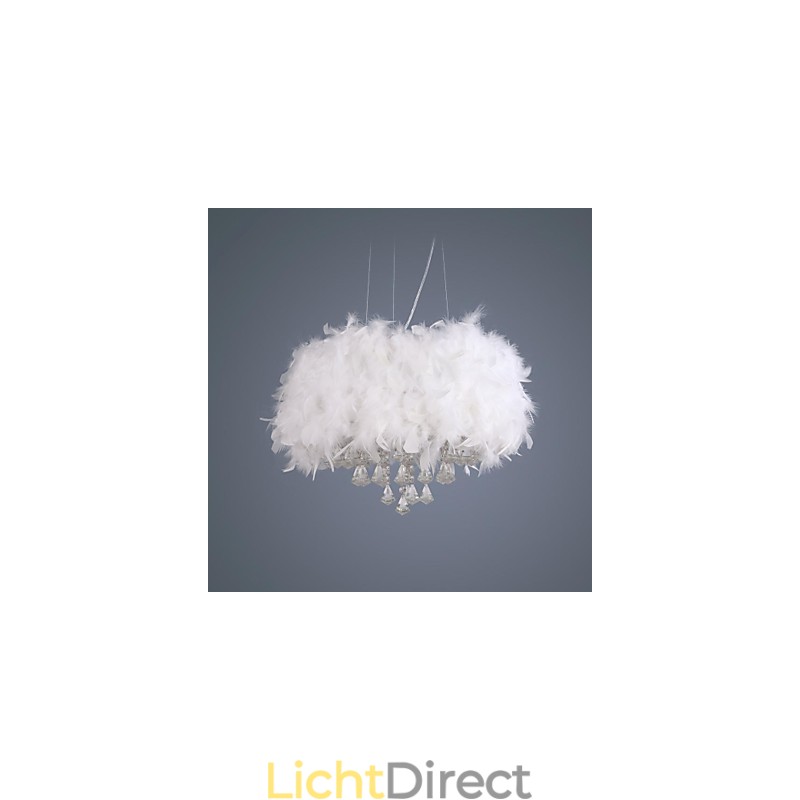 Moderne eigentijdse Drum Crystal Mini-stijl gegalvaniseerde hanglamp