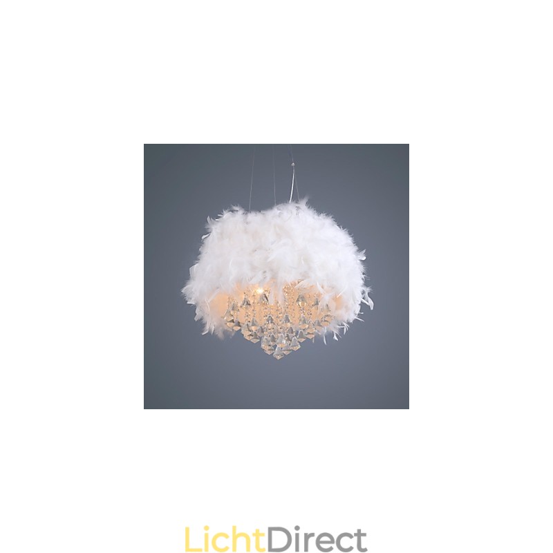 Moderne eigentijdse Drum Crystal Mini-stijl gegalvaniseerde hanglamp