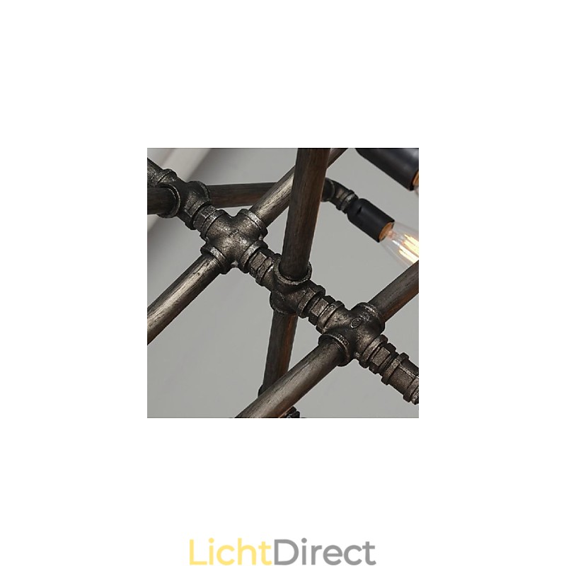 Traditionele klassieke vintage retro lantaarn land schilderij metalen hanglamp