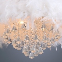 Moderne eigentijdse Drum Crystal Mini-stijl gegalvaniseerde hanglamp