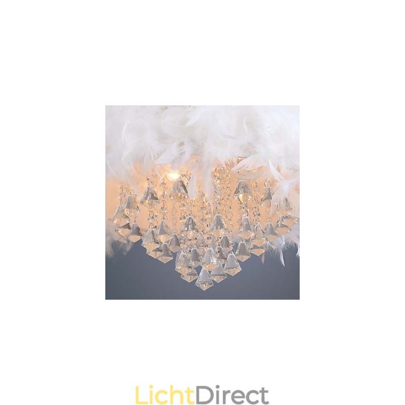 Moderne eigentijdse Drum Crystal Mini-stijl gegalvaniseerde hanglamp