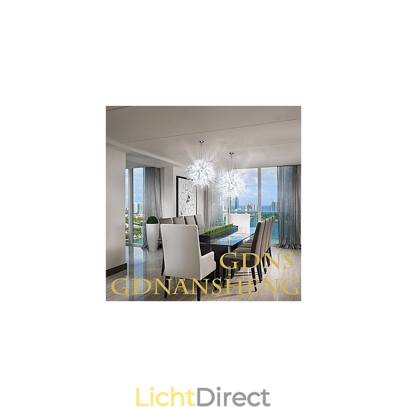 Globe Crystal Chrome Metalen Kroonluchter Hanglamp
