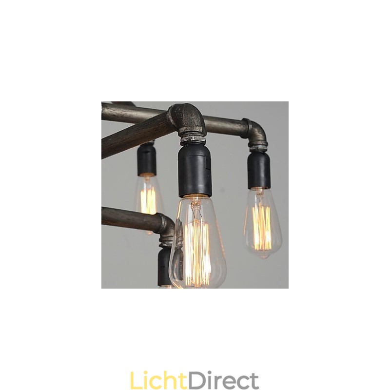 Traditionele klassieke vintage retro lantaarn land schilderij metalen hanglamp