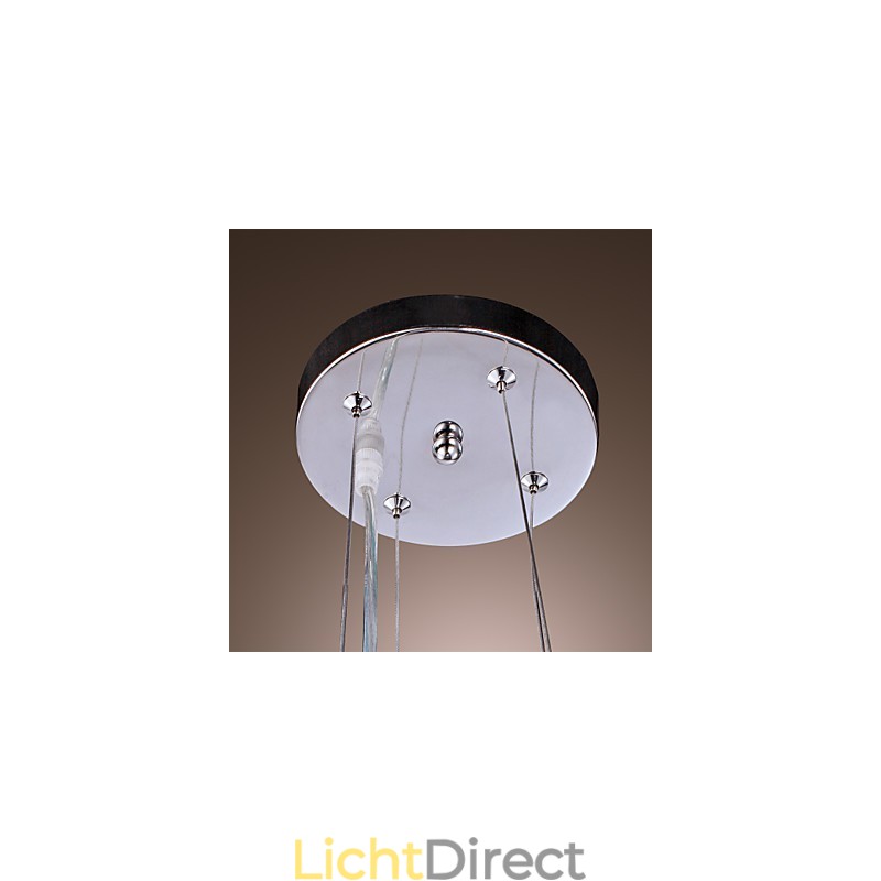 Moderne eigentijdse drum kristal gegalvaniseerde metalen hanglamp