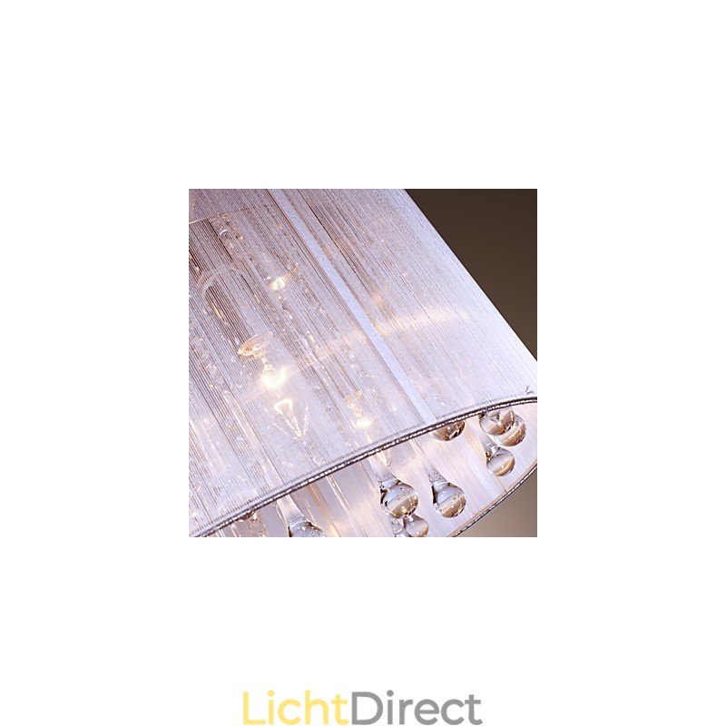 Moderne eigentijdse drum kristal gegalvaniseerde metalen hanglamp