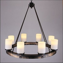 Vintage oude houten kroonluchter