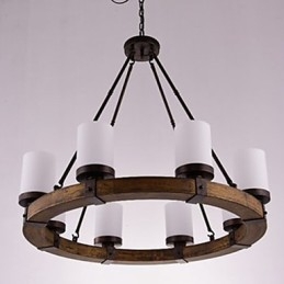 Vintage oude houten kroonluchter