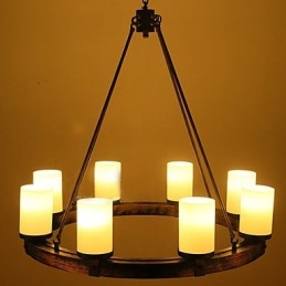 Vintage oude houten kroonluchter