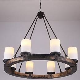 Vintage oude houten kroonluchter