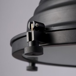 Zwarte Retro Ijzeren Hanglamp en Glazen Kap Winkel