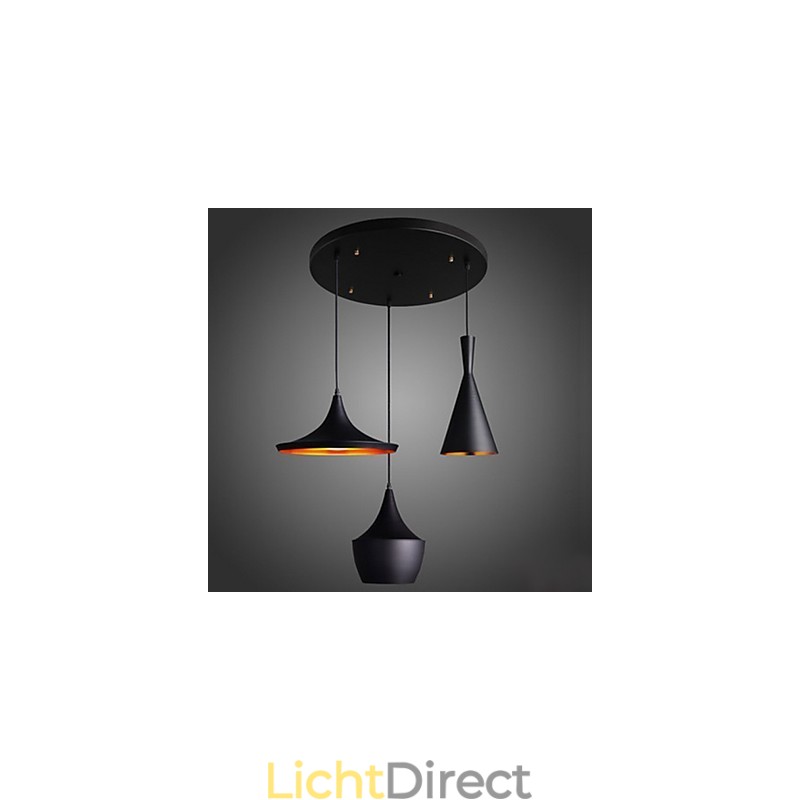 Gestroomlijnde hanglamp in zwart