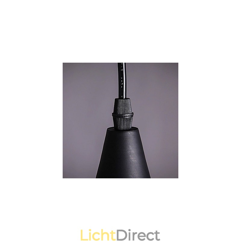 Gestroomlijnde hanglamp in zwart