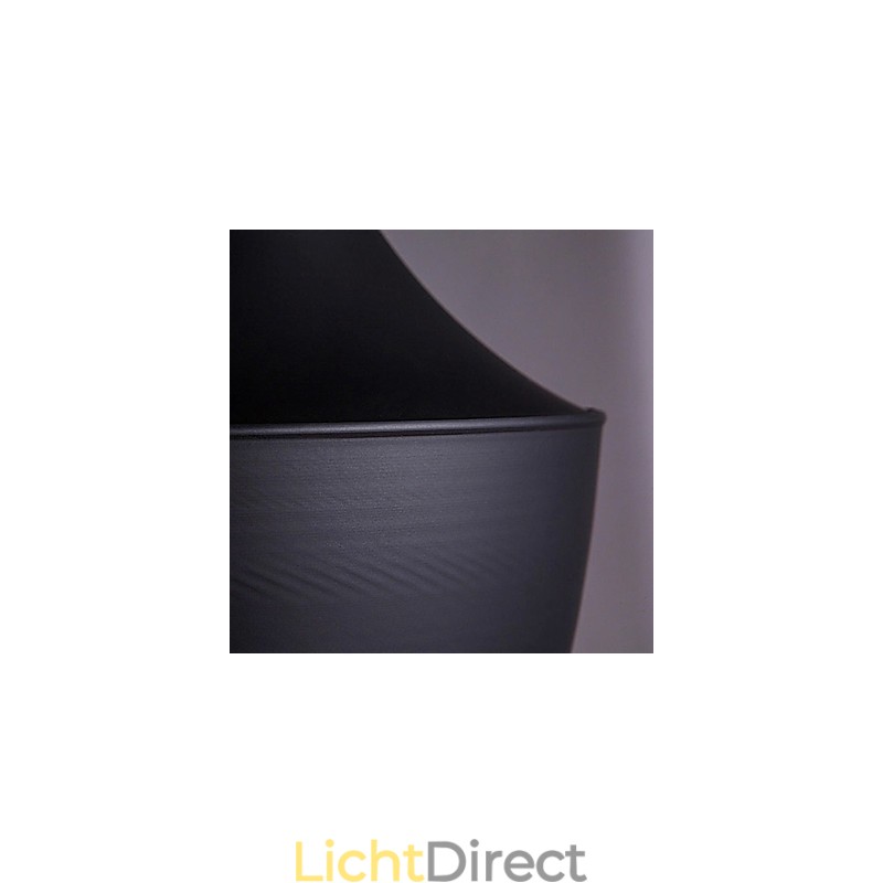 Gestroomlijnde hanglamp in zwart