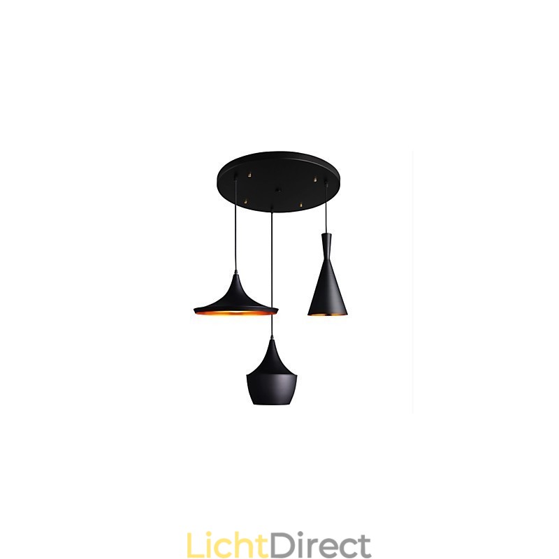 Gestroomlijnde hanglamp in zwart