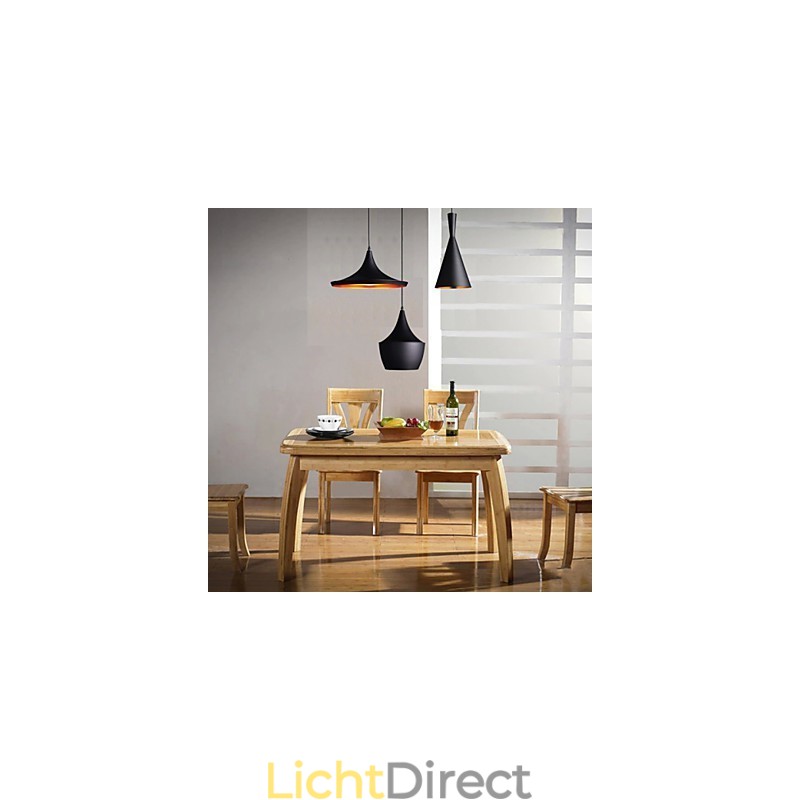 Gestroomlijnde hanglamp in zwart