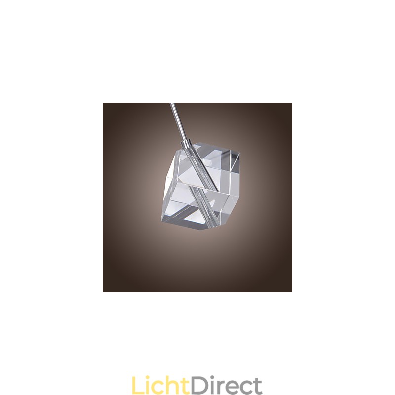 Moderne eigentijdse eiland kristal chromen hanglamp