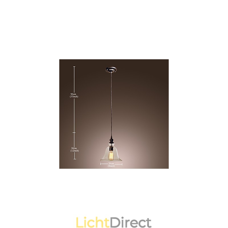 Traditionele klassieke vintage kom mini-stijl gegalvaniseerde hanglamp