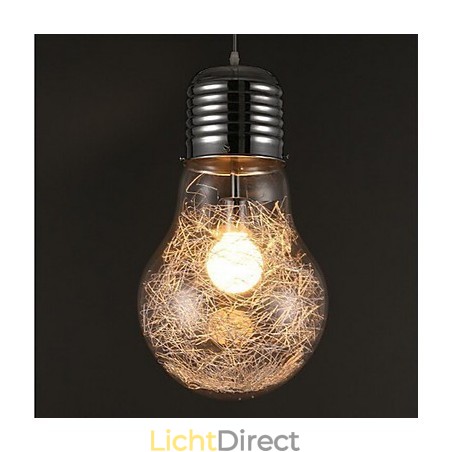Eenvoudige ideeën met een grote gloeilamp glazen kroonluchter hanglamp Eenvoudige ideeën met een grote gloeilamp glazen kroonluchter hanglamp