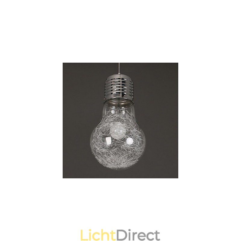 Eenvoudige ideeën met een grote gloeilamp glazen kroonluchter hanglamp