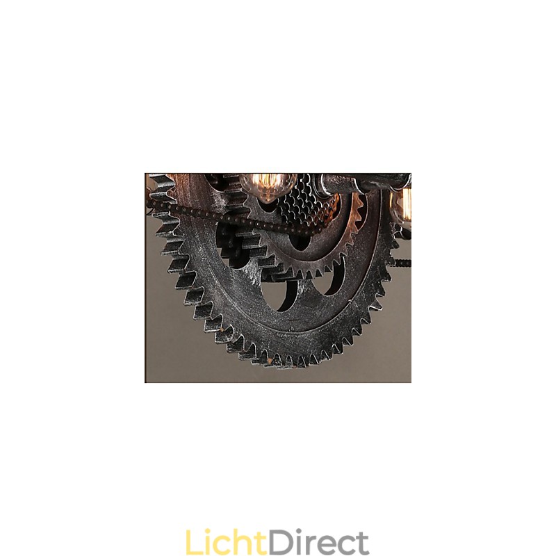 Ijzeren pijp kroonluchter industriële winduitrusting hanglamp