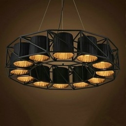 Vintage Land Schilderij Metalen Hanglamp Garage