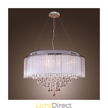 Moderne eigentijdse drum kristal gegalvaniseerde hanglamp Moderne eigentijdse drum kristal gegalvaniseerde hanglamp