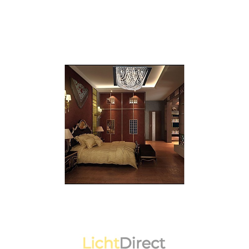 Traditionele klassieke kristallen chromen metalen kroonluchter