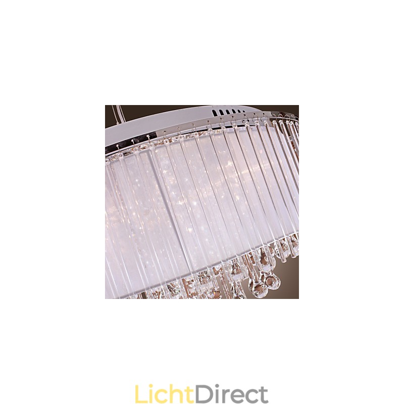 Moderne eigentijdse drum kristal gegalvaniseerde hanglamp