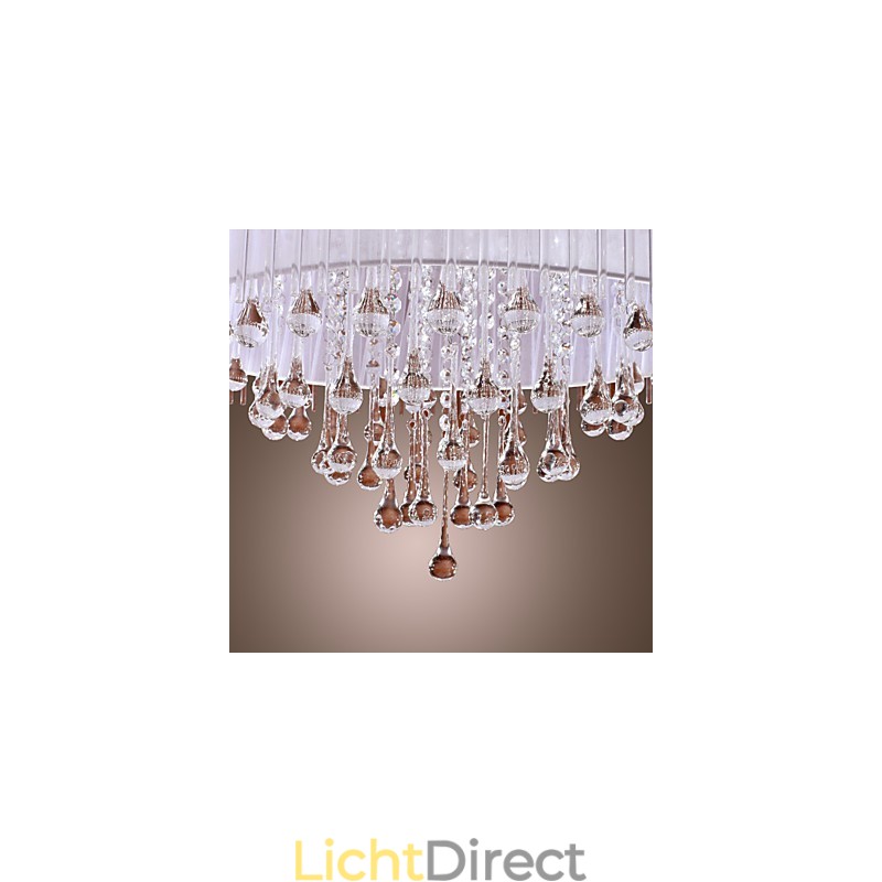 Moderne eigentijdse drum kristal gegalvaniseerde hanglamp