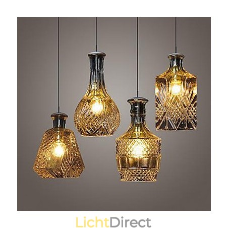 Kristallen glazen lamp 4 lampenkap minimalistische flesverlichting Kristallen glazen lamp 4 lampenkap minimalistische flesverlichting