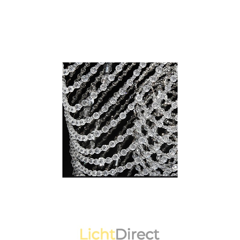 Traditionele klassieke kristallen chromen metalen kroonluchter