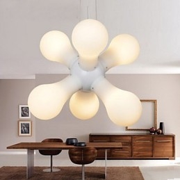 Eenvoudige glazen hanglamp