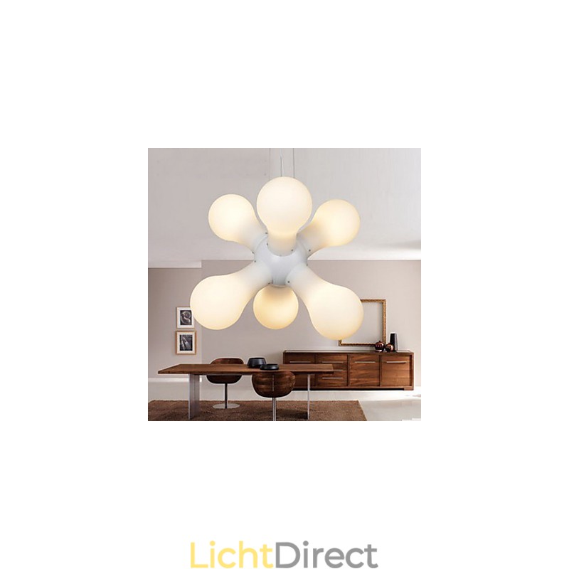 Eenvoudige glazen hanglamp