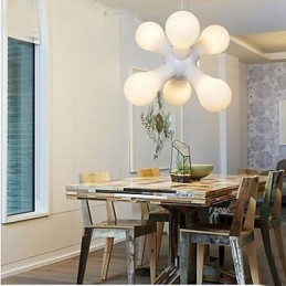 Eenvoudige glazen hanglamp