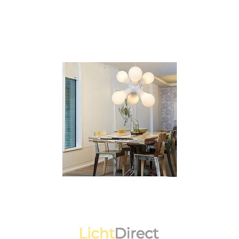 Eenvoudige glazen hanglamp